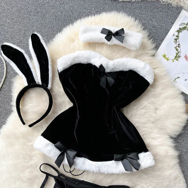 Midnight Bunny Lace Lingerie Set
